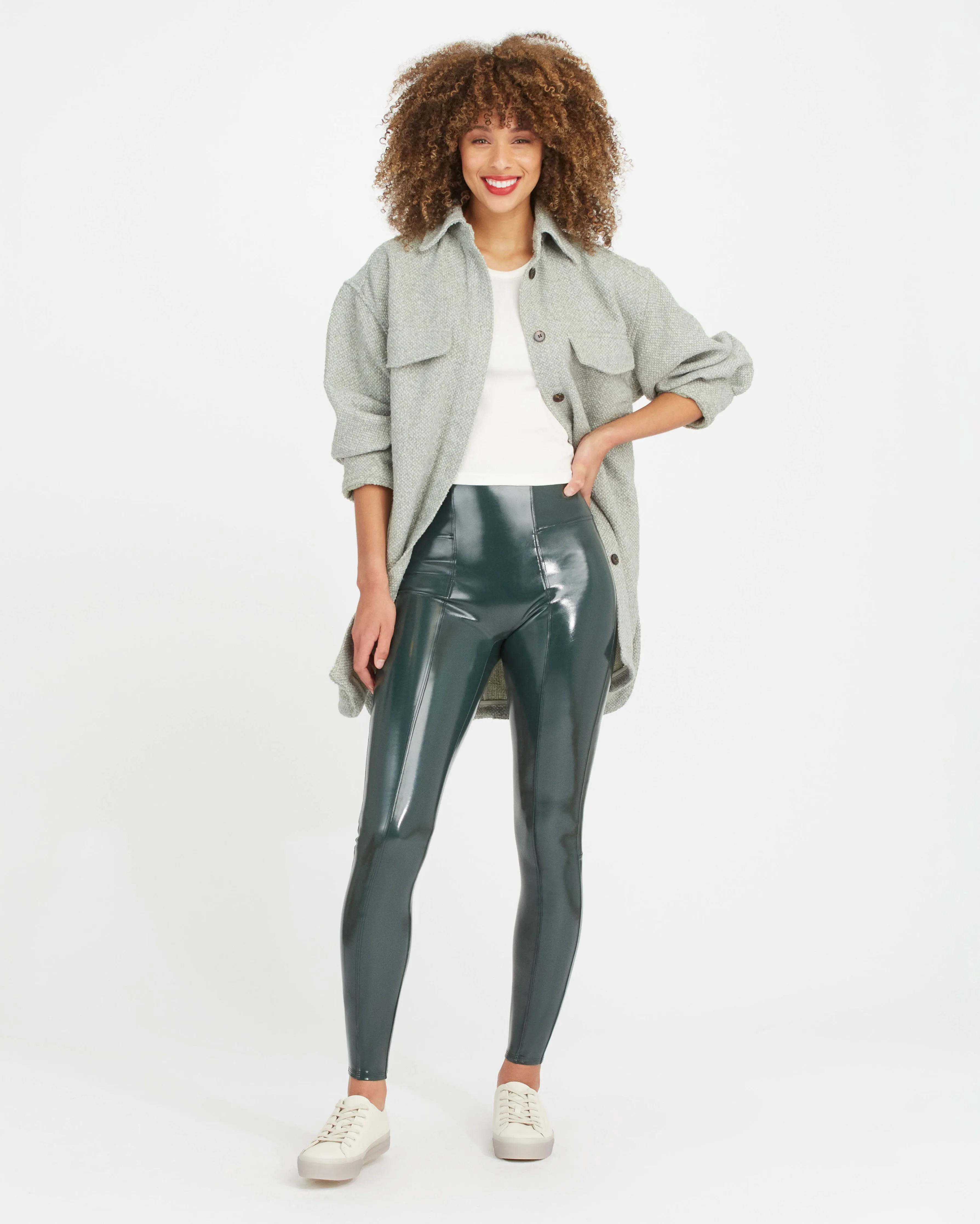 Faux Patent Leather Leggings