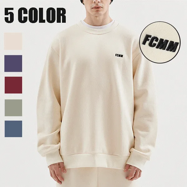 FCMM  |Unisex Street Style Long Sleeves Plain Cotton Logo