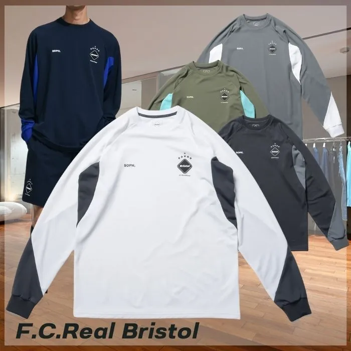 F.C.Real Bristol  |Crew Neck Pullovers Street Style Long Sleeves Plain