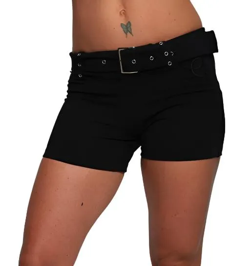 Final Sale! Equilibrium Activewear Solid Belted Shorts S502