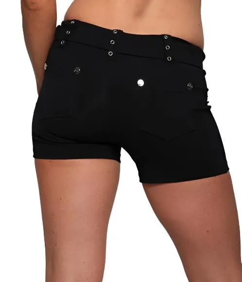 Final Sale! Equilibrium Activewear Solid Belted Shorts S502