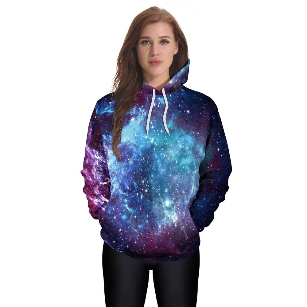 Galaxy 3D Print Hoodie For Women