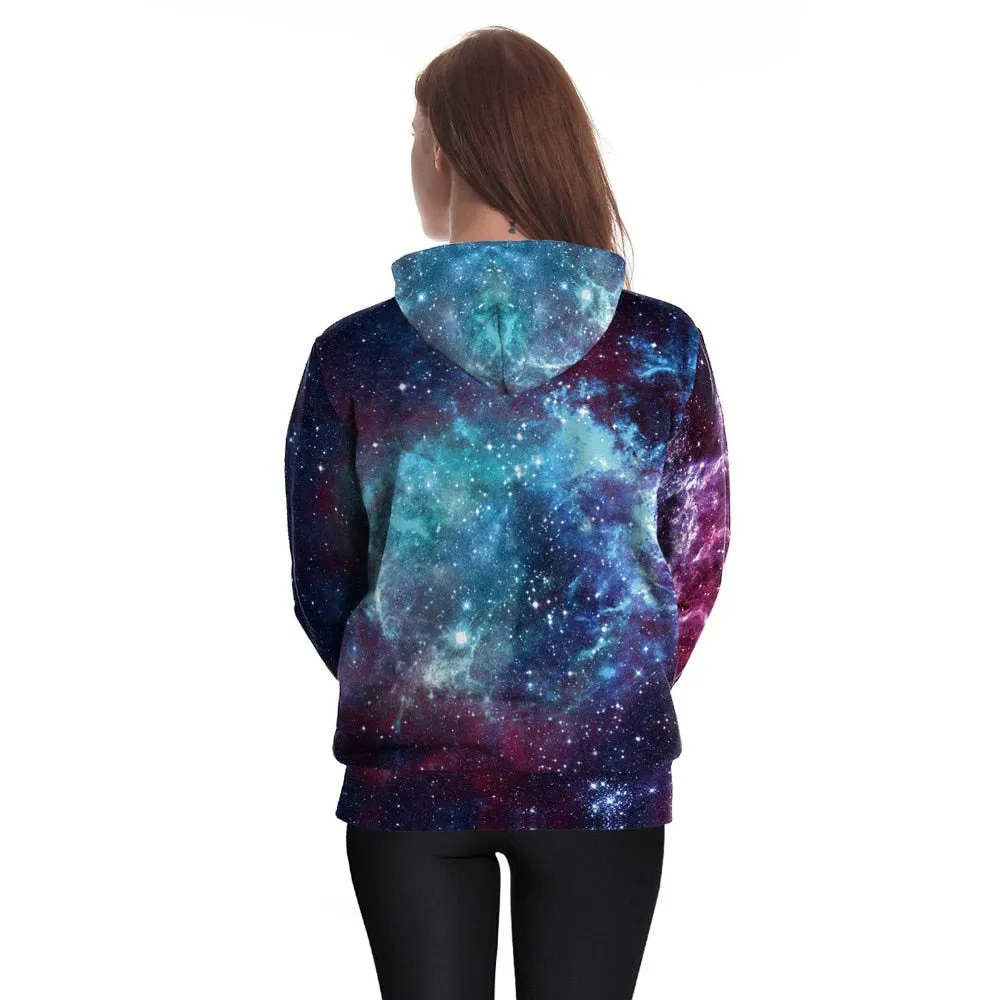 Galaxy 3D Print Hoodie For Women