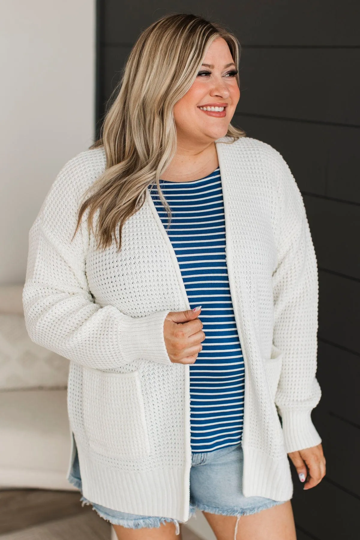 Gives Me Feelings Knit Cardigan- Ivory