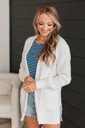 Gives Me Feelings Knit Cardigan- Ivory