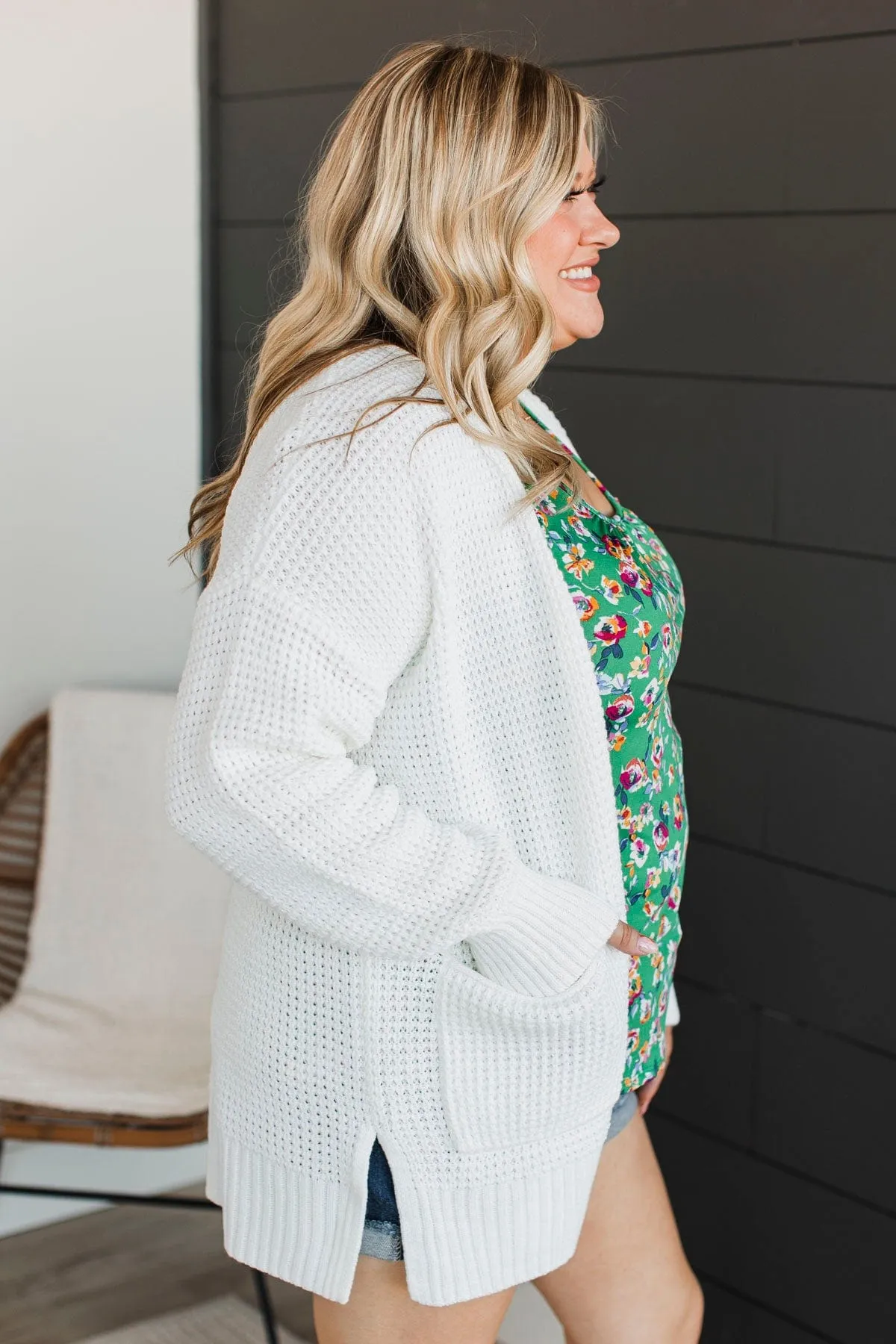 Gives Me Feelings Knit Cardigan- Ivory