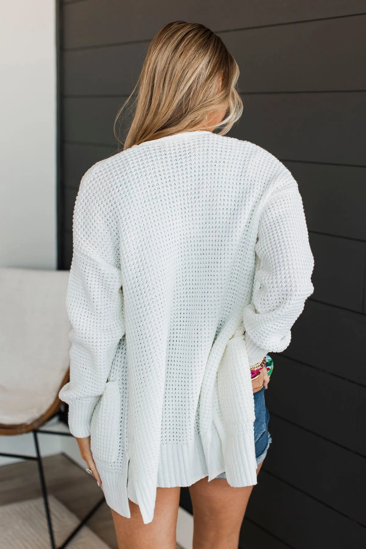 Gives Me Feelings Knit Cardigan- Ivory