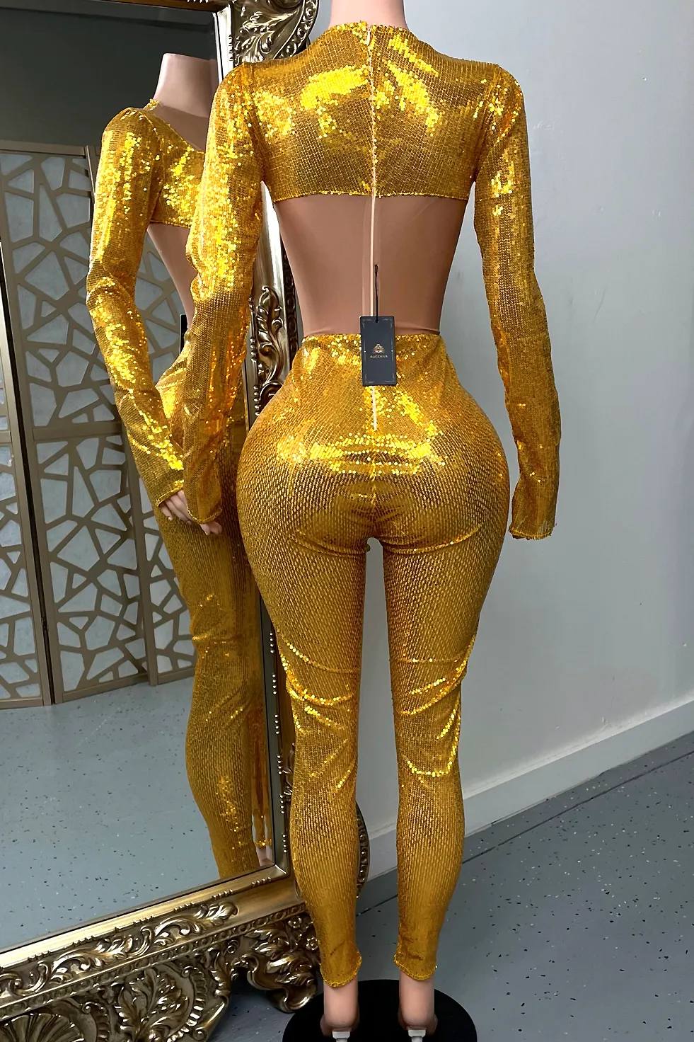 Golden Illusion Bodysuit(Ready To Ship)