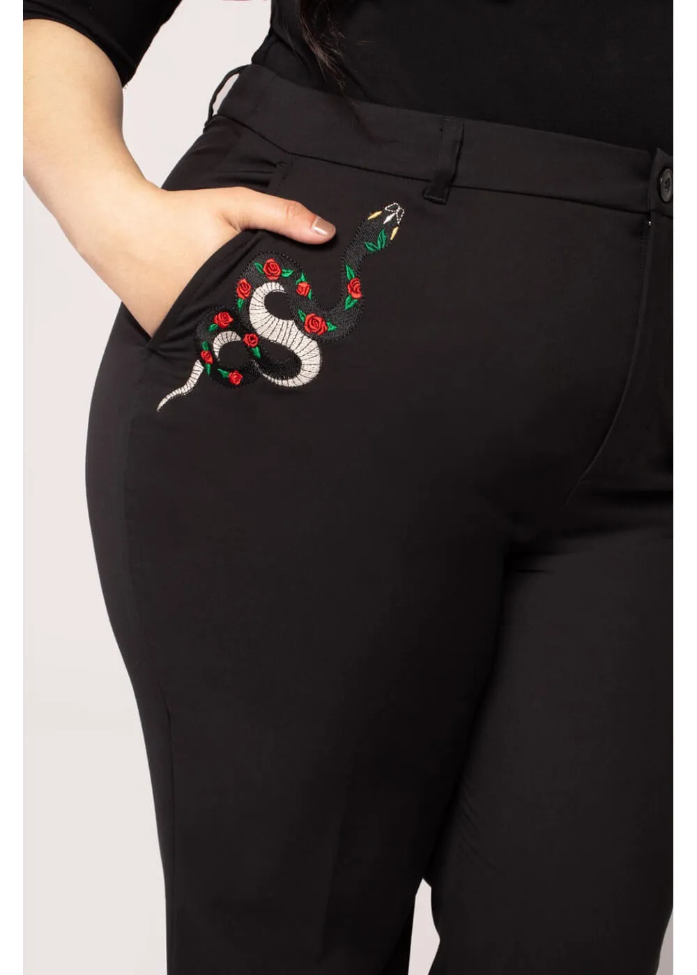 Hell Bunny Viva Maria Trousers Black