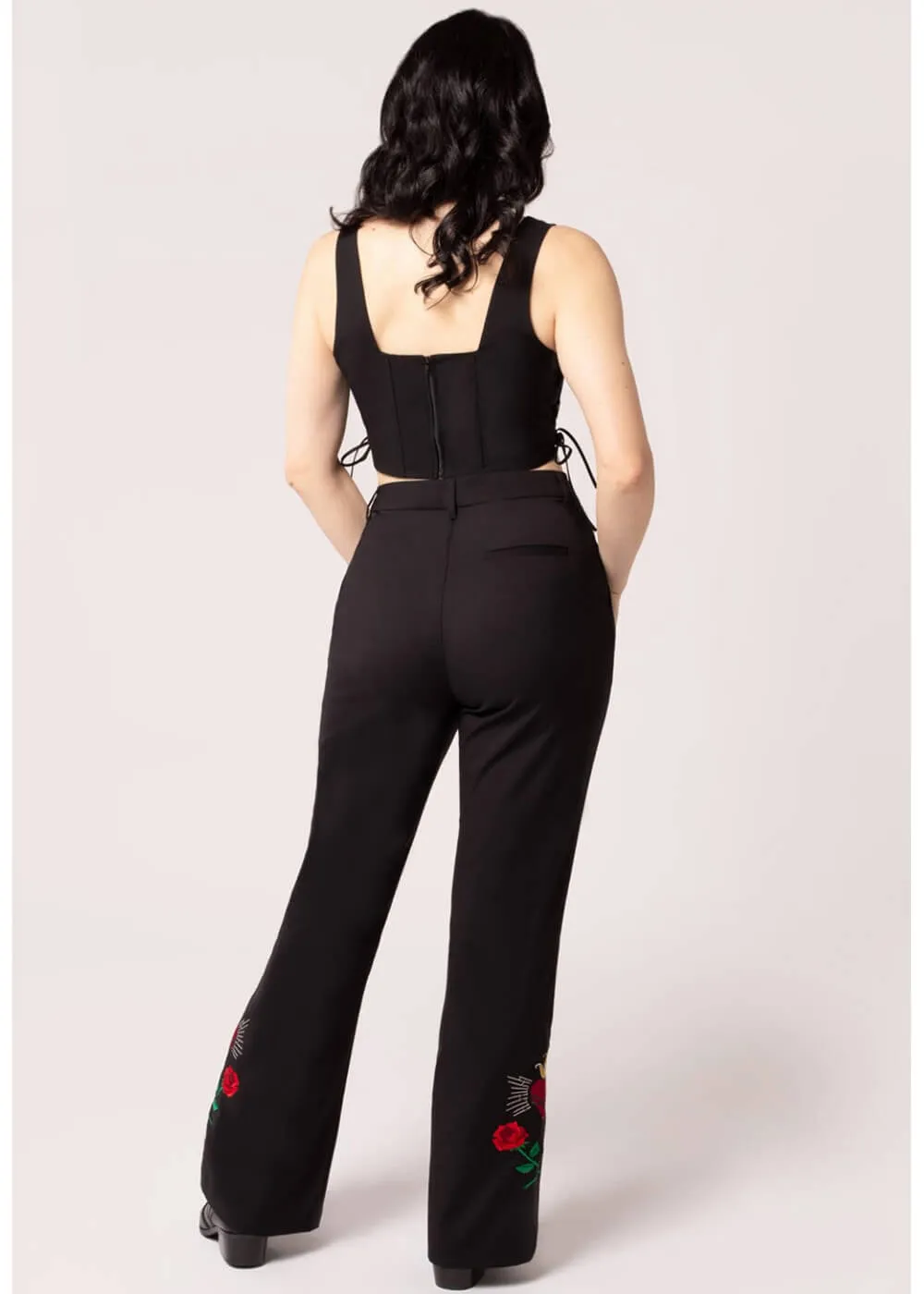 Hell Bunny Viva Maria Trousers Black