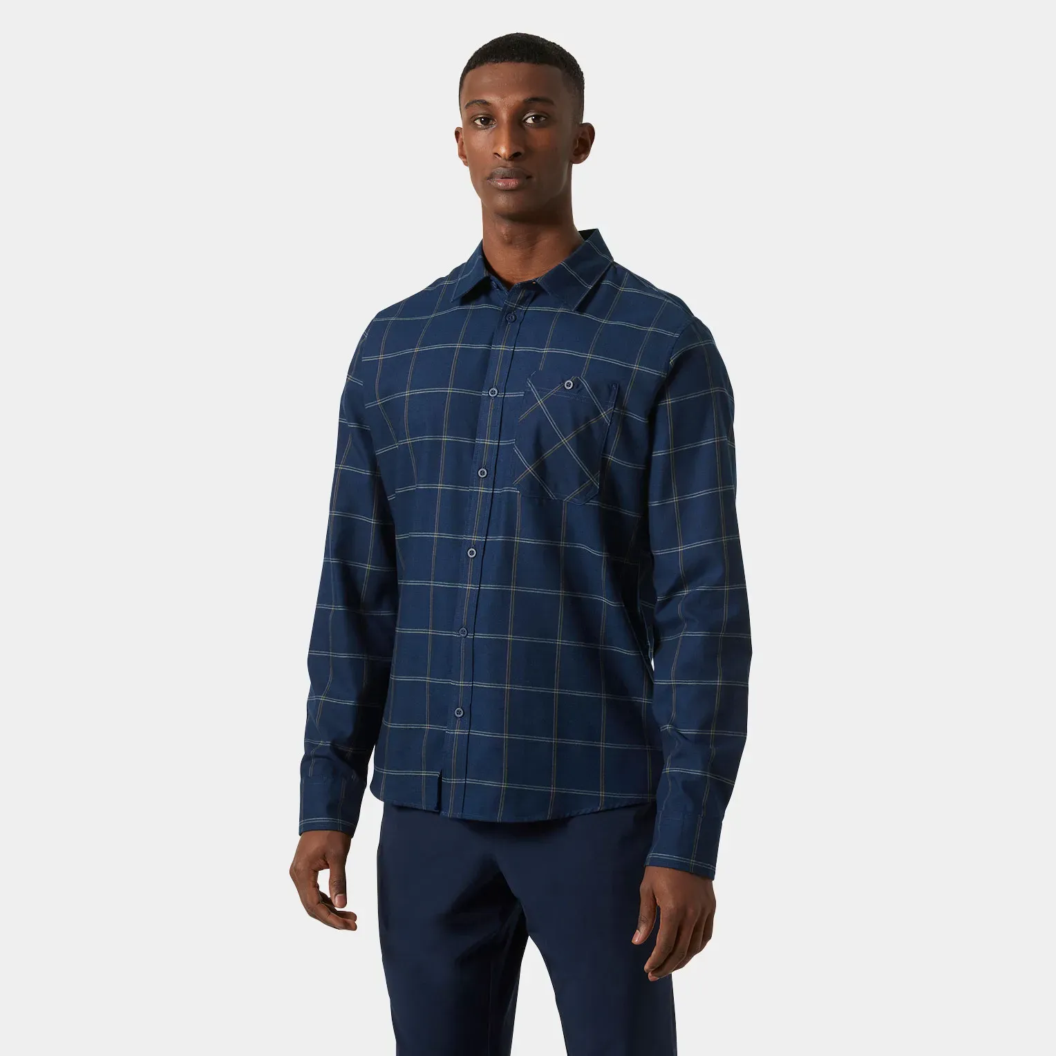 Helly Hansen Men's Aker Flannel Ls Shirt Ocean | Buy Helly Hansen Men's Aker Flannel Ls Shirt Ocean here | Outnorth