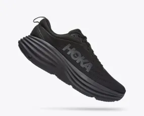 Hoka Mens Bondi 8 Athletic Shoes- Black/Black