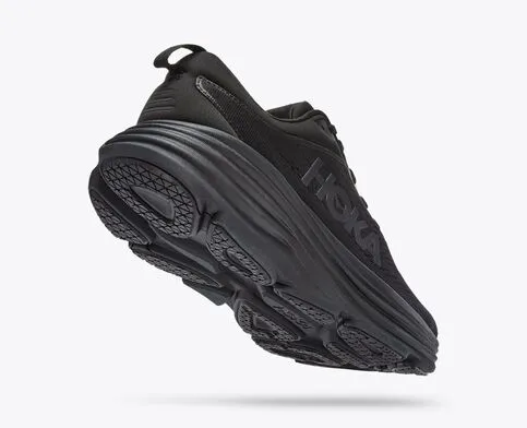 Hoka Mens Bondi 8 Athletic Shoes- Black/Black