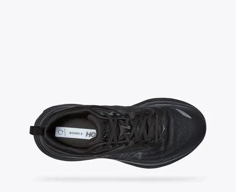 Hoka Mens Bondi 8 Athletic Shoes- Black/Black