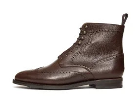 Holman - MTO - Dark Brown Scotch Grain - TMG Last - Country Rubber Sole