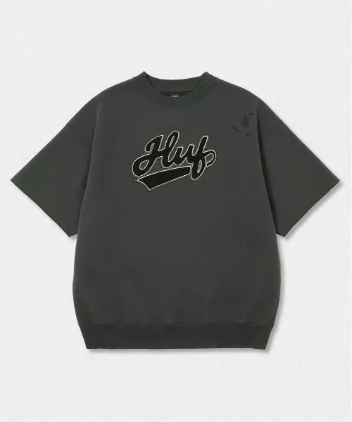 HUF  |Crew Neck Pullovers Unisex Street Style Plain Cotton