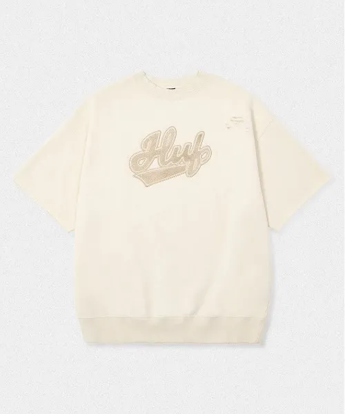 HUF  |Crew Neck Pullovers Unisex Street Style Plain Cotton