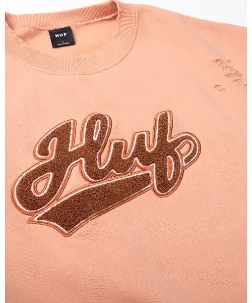 HUF  |Crew Neck Pullovers Unisex Street Style Plain Cotton