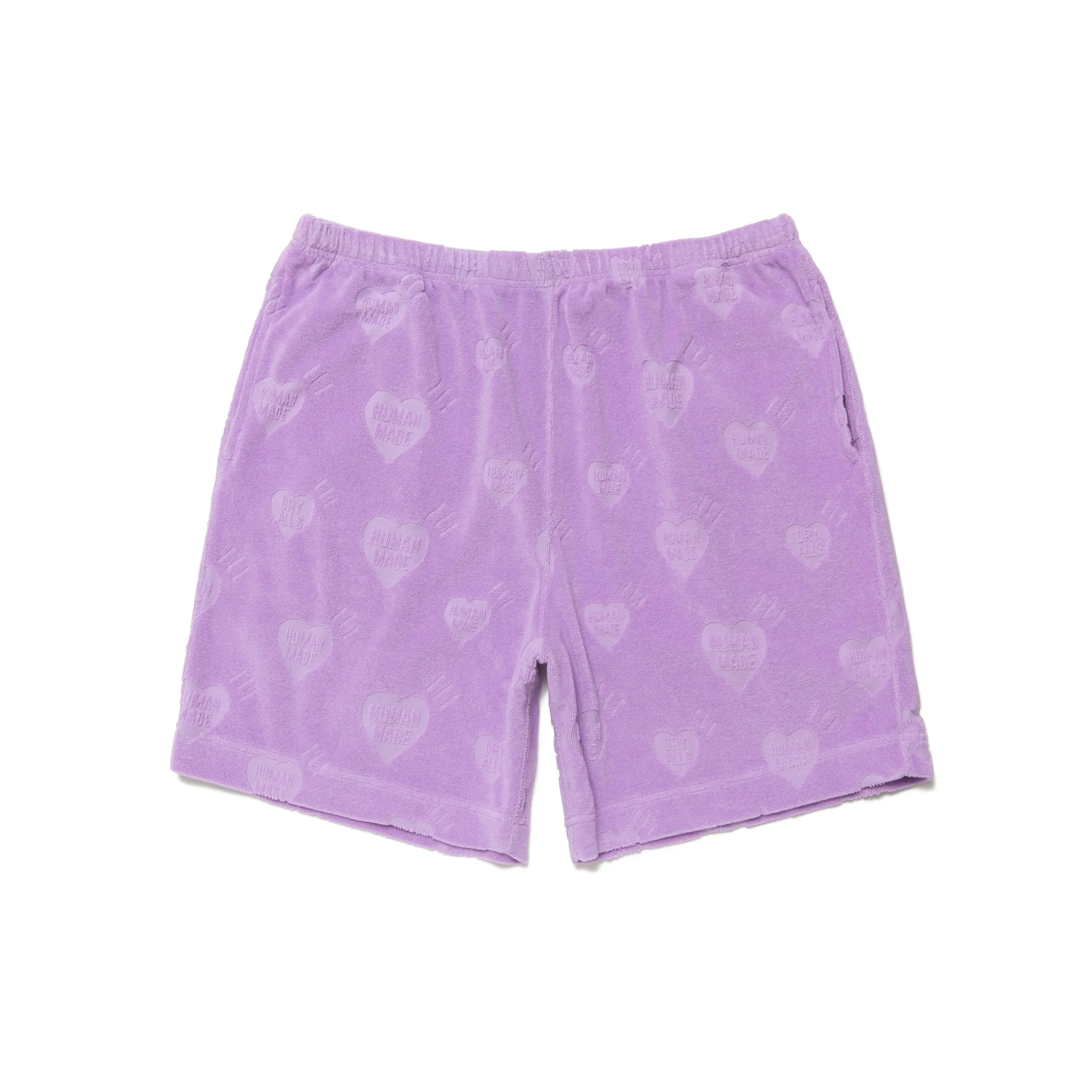 HUMAN MADE HEART PILE SHORTS - PURPLE