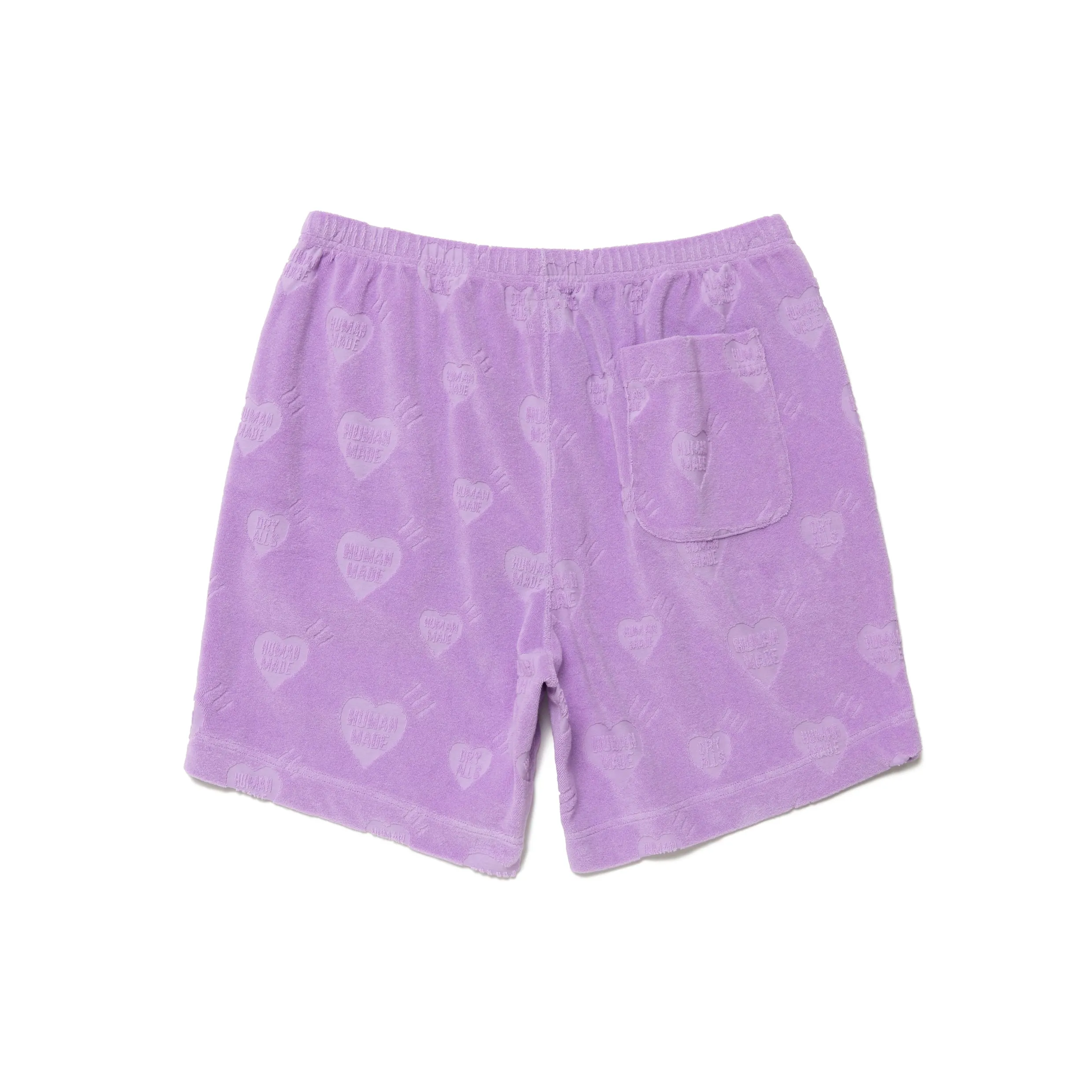 HUMAN MADE HEART PILE SHORTS - PURPLE