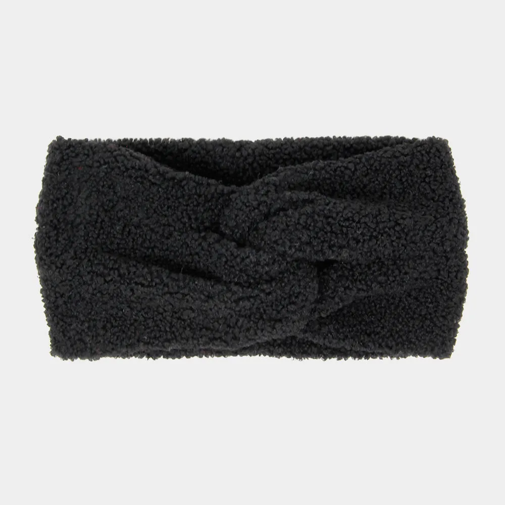 iLLASPARKZ Solid Sherpa Fleece Earmuff Headband