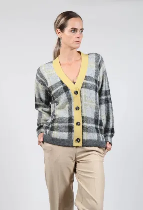 Ingrid Cardigan in Black and Yellow