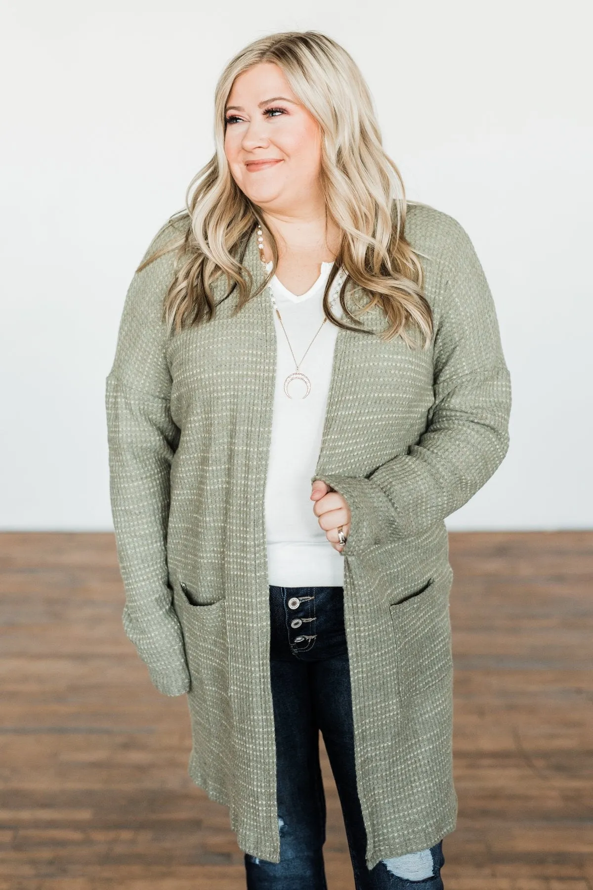 Into The Stars Lightweight Cardigan- Sage