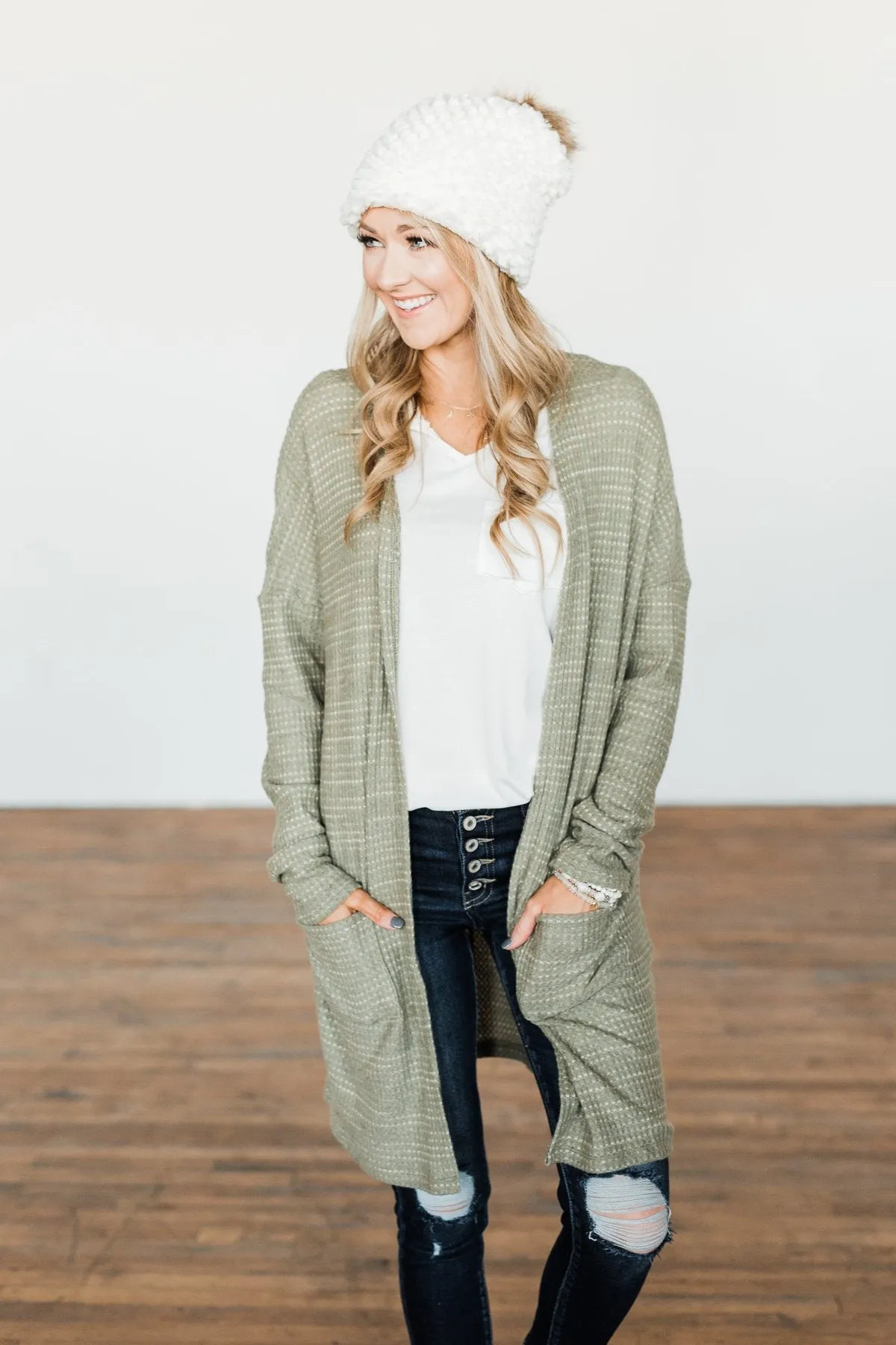 Into The Stars Lightweight Cardigan- Sage