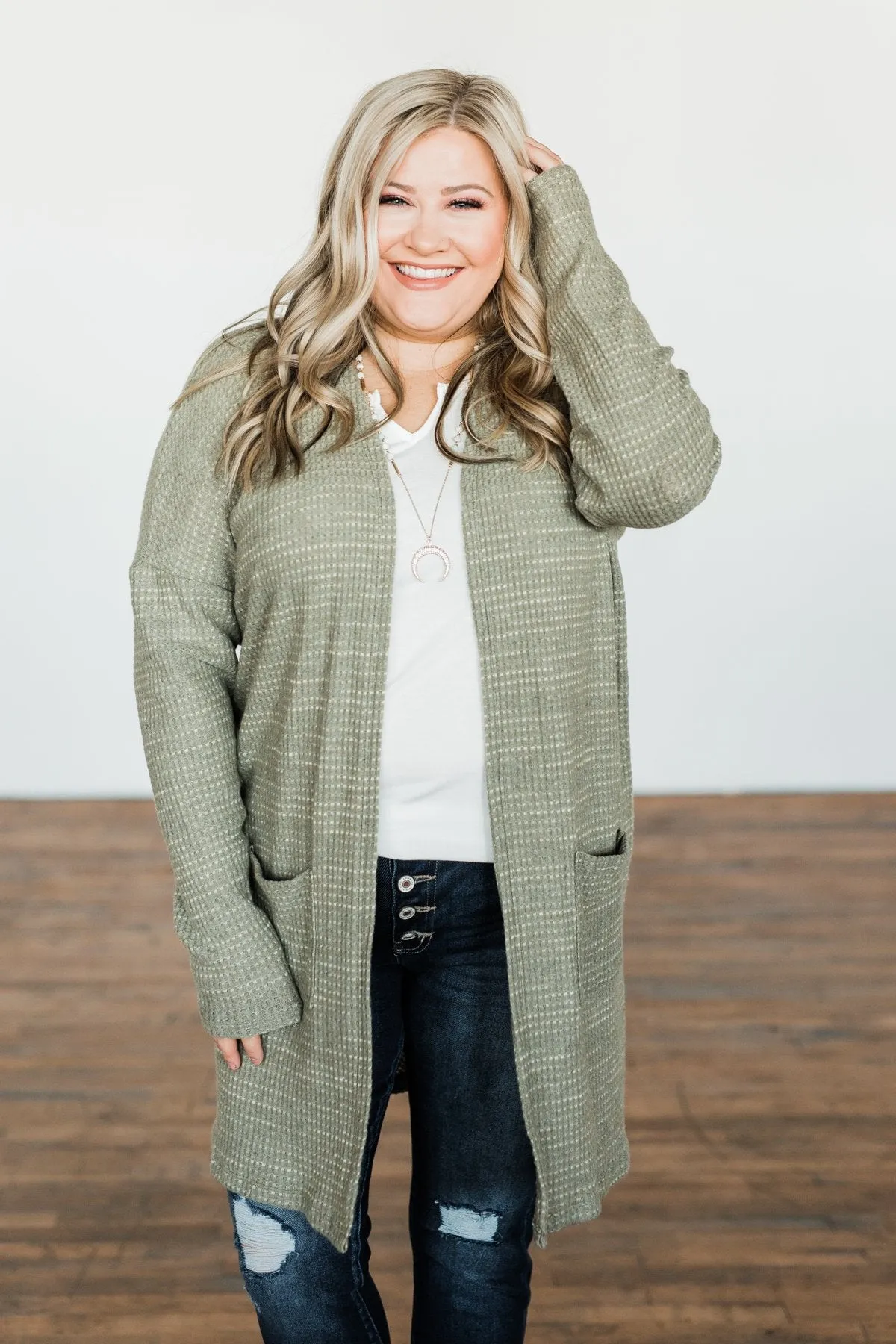 Into The Stars Lightweight Cardigan- Sage