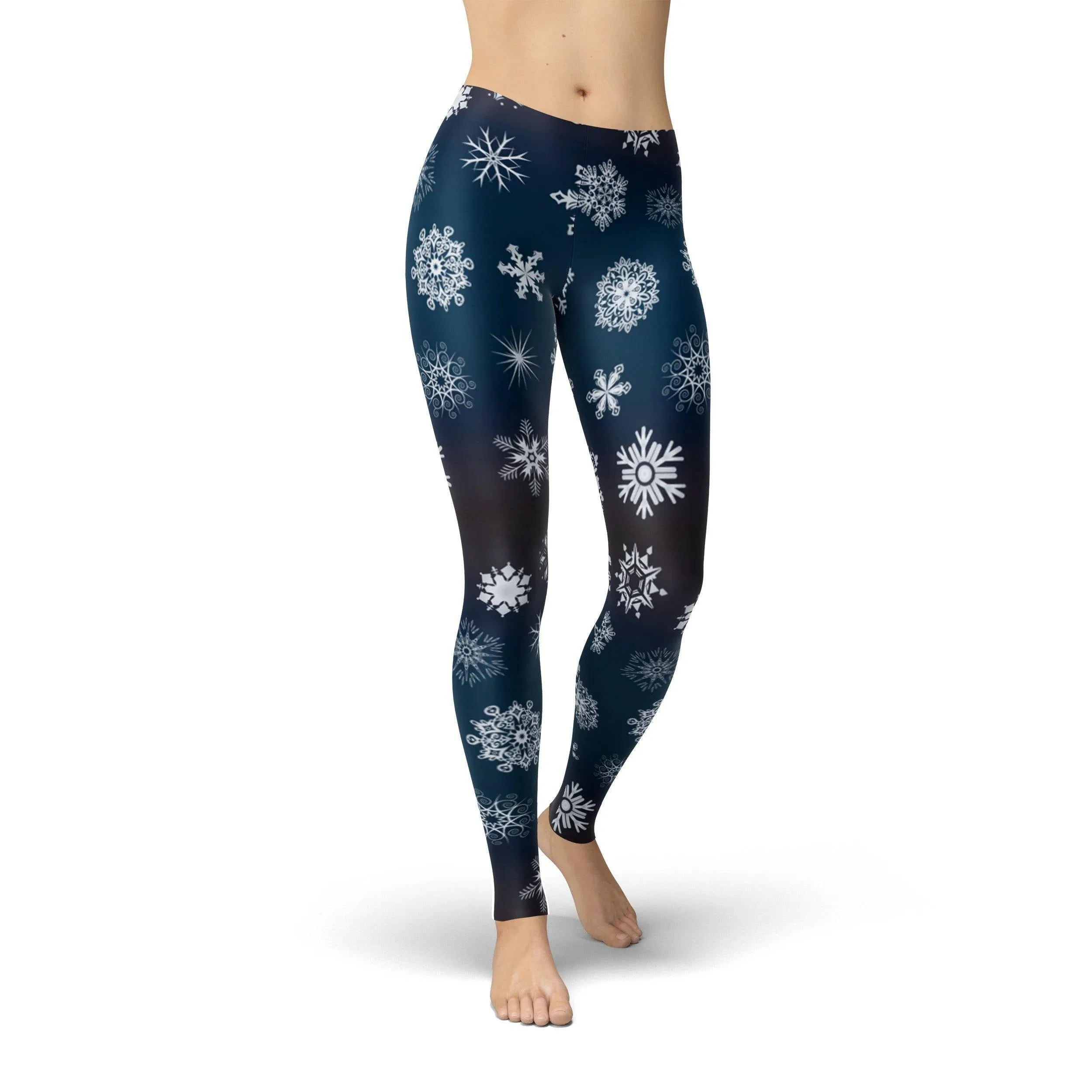 Jean Crystal Snowflakes Leggings