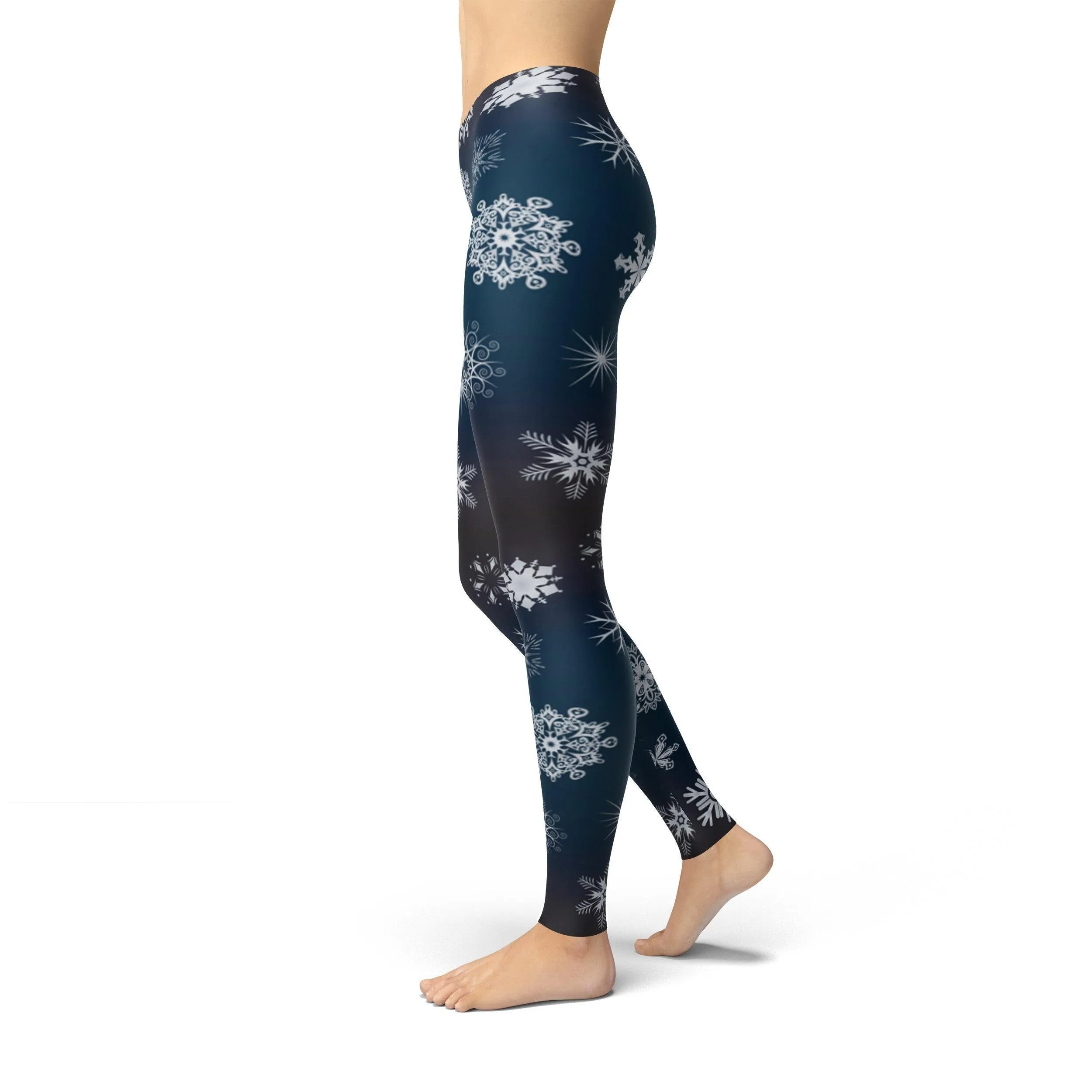 Jean Crystal Snowflakes Leggings