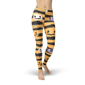 Jean Pumpkin Bars Leggings