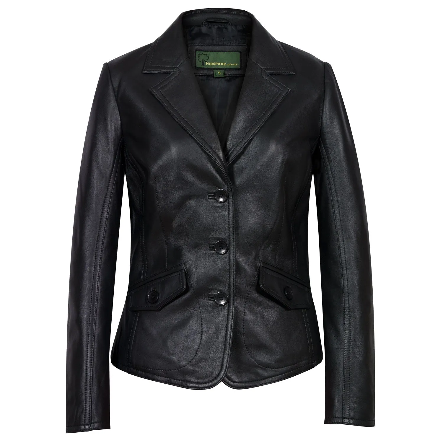 Jess: Women's Black Leather Blazer