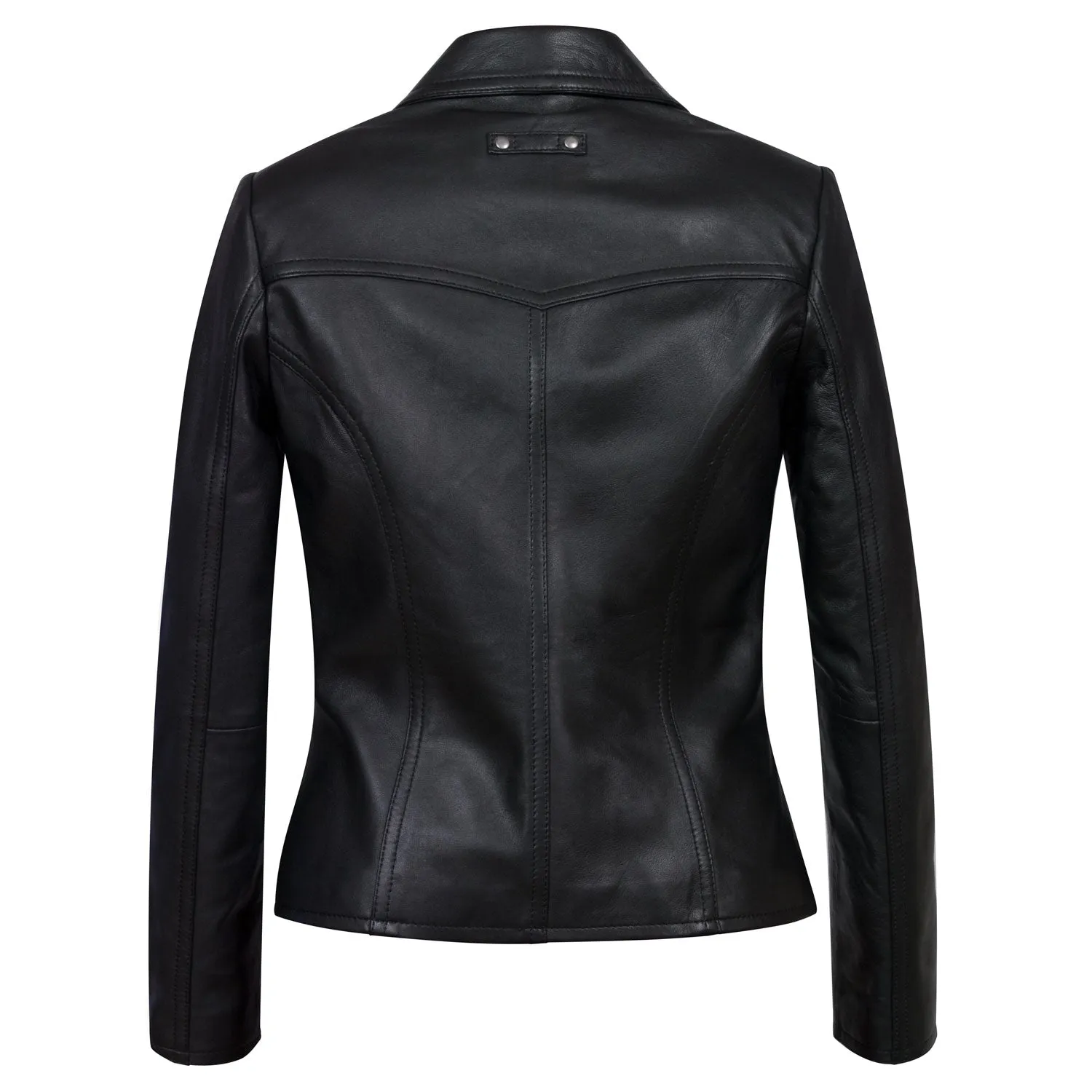 Jess: Women's Black Leather Blazer