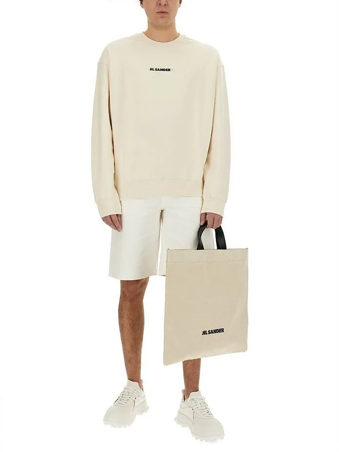 Jil Sander  |Crew Neck Pullovers Unisex Blended Fabrics Long Sleeves