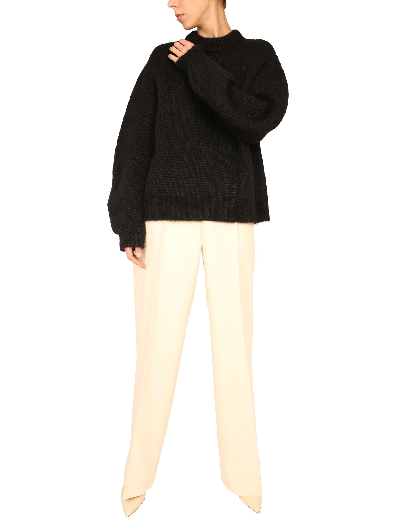 JIL SANDER    WIDE HIGH WAIST TROUSERS