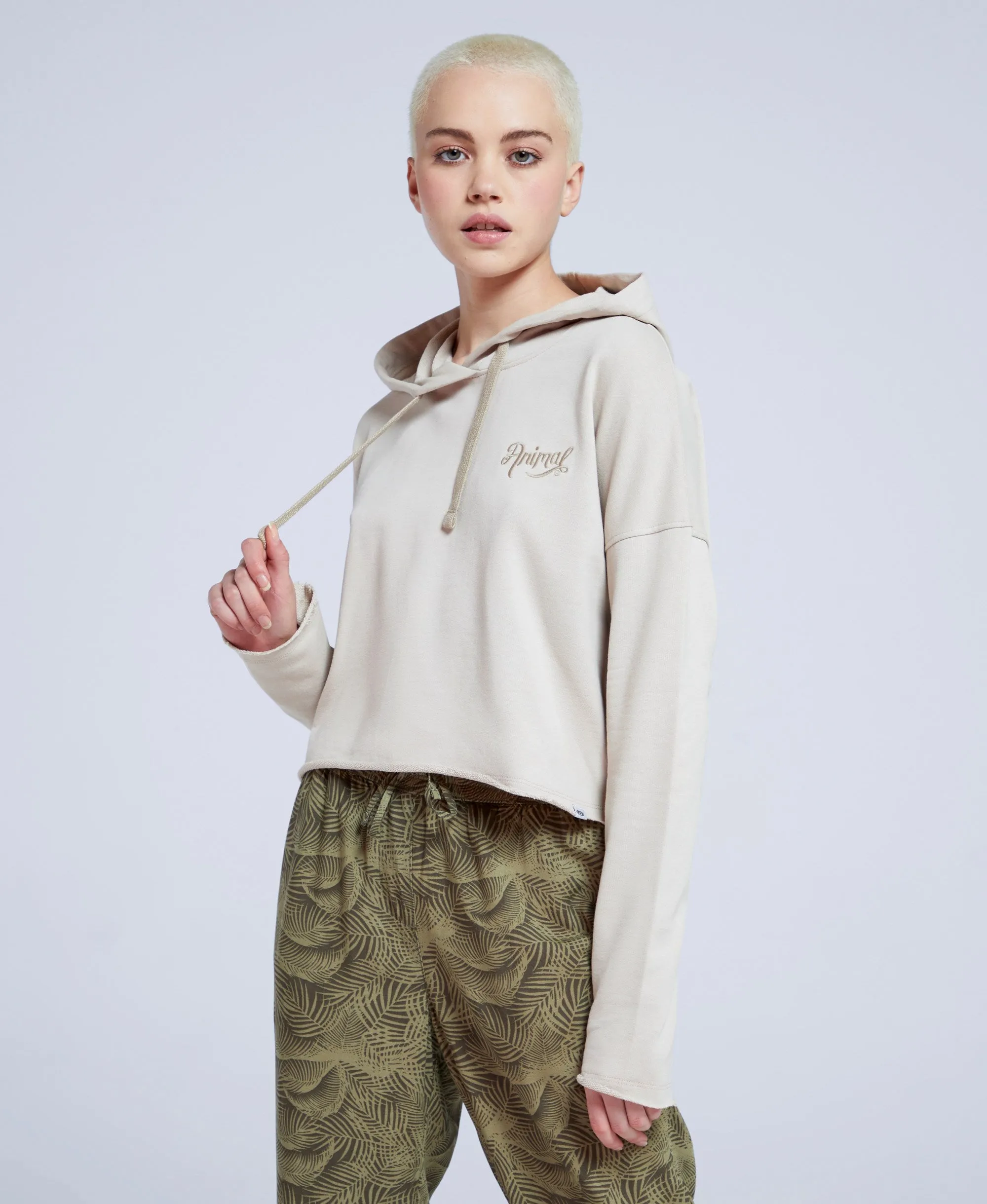 Josie Womens Hoodie - Beige