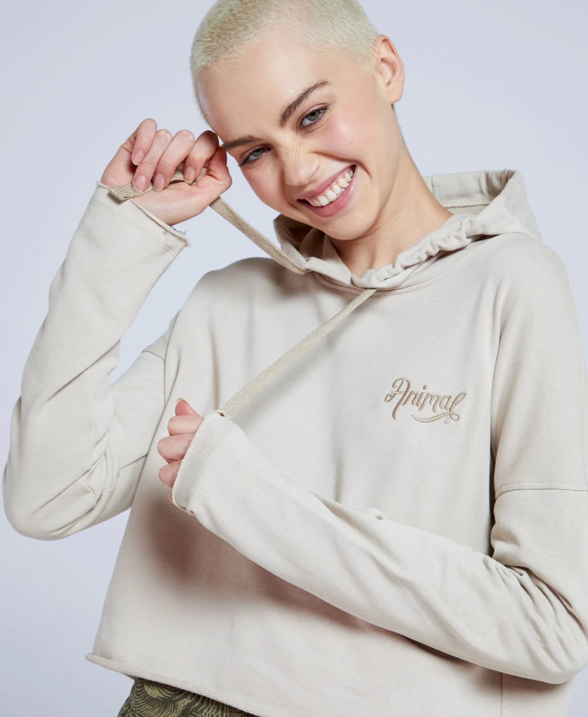 Josie Womens Hoodie - Beige