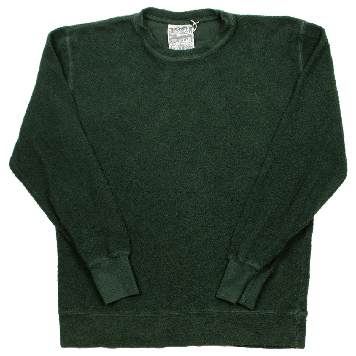 Jungmaven - Reverse Sherpa Sweatshirt - Forest Green