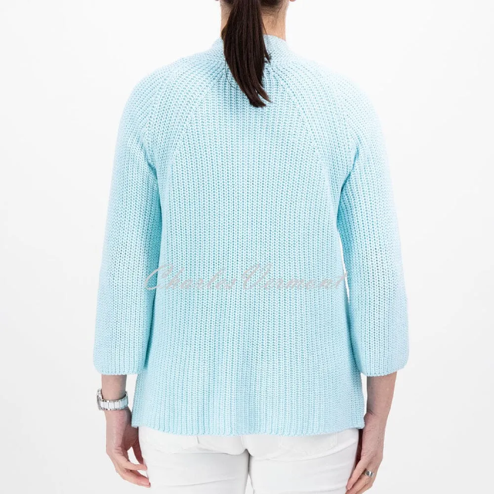 Just White Cardigan - Style J3747 (Aqua)