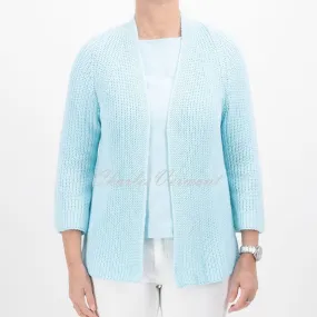 Just White Cardigan - Style J3747 (Aqua)