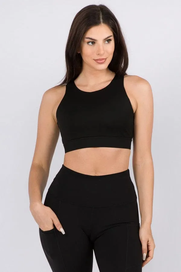 Lattice Open Back Activewear Sports Bra