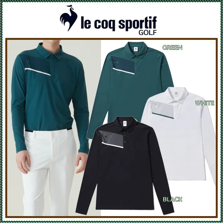 le coq sportif  |Street Style Long Sleeves Logo Polos