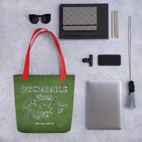 Limited Edition Premium Tote Bag - Inseparable From God's Love (Design: Textured Green)