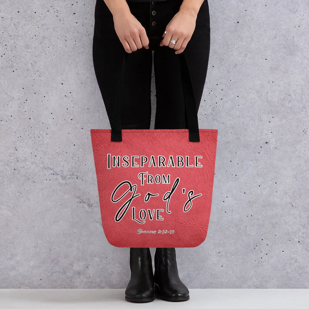 Limited Edition Premium Tote Bag - Inseparable From God's Love (Design: Textured Red)