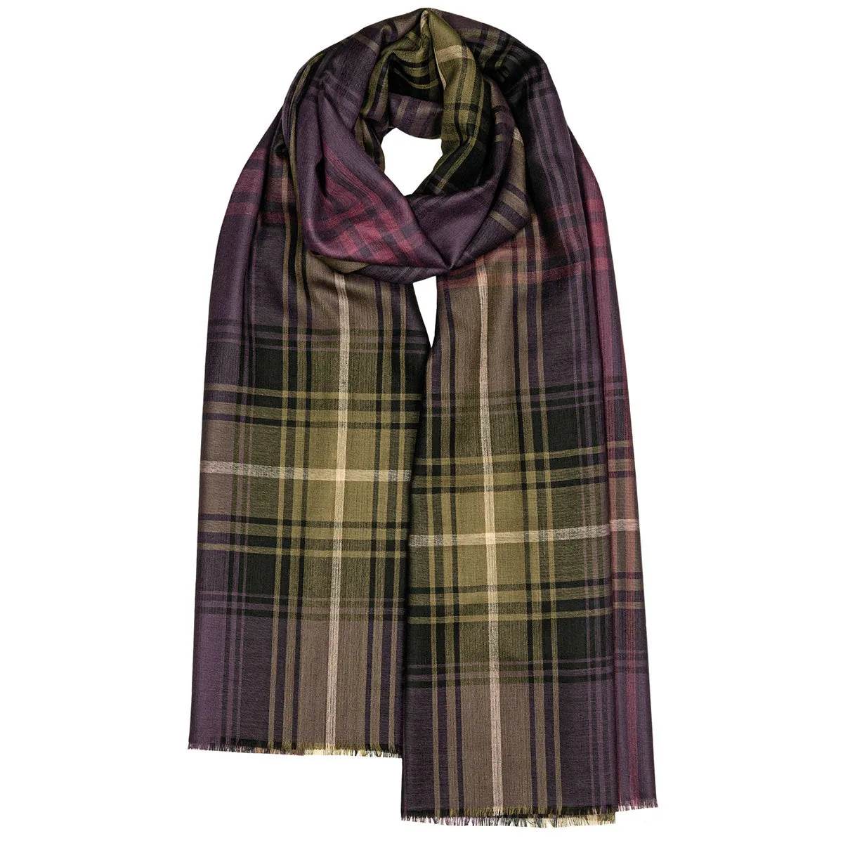 Lochcarron Heather Extra fine merino stole