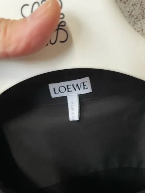 LOEWE  |Street Style Long Sleeves Plain Logo Luxury Shirts