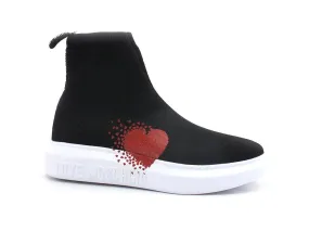 LOVE MOSCHINO Sneaker Calzino Elastic Sock Nero JA15134G1EIZI000