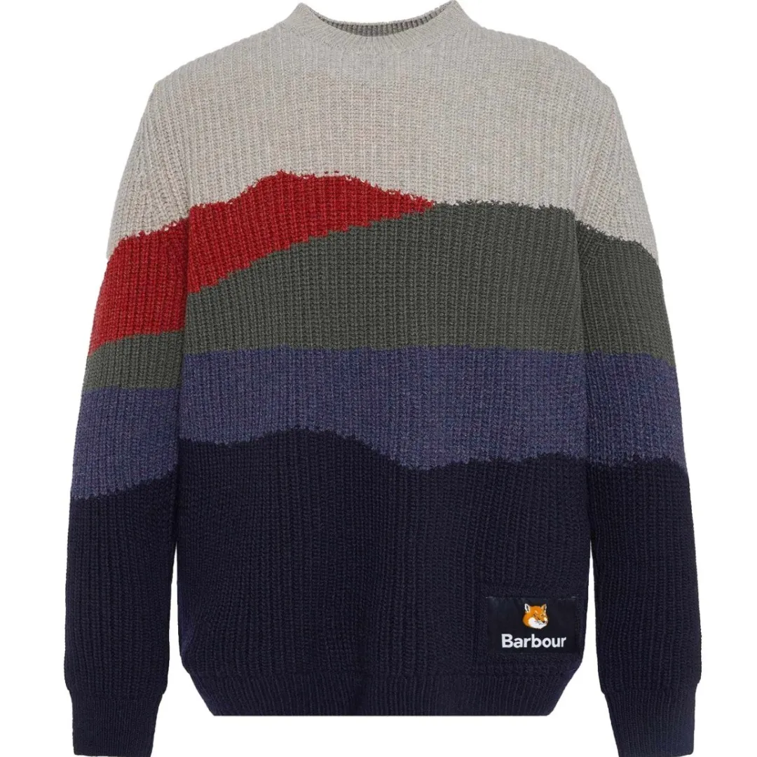 MAISON KITSUNE  |Crew Neck Pullovers Unisex Wool Long Sleeves