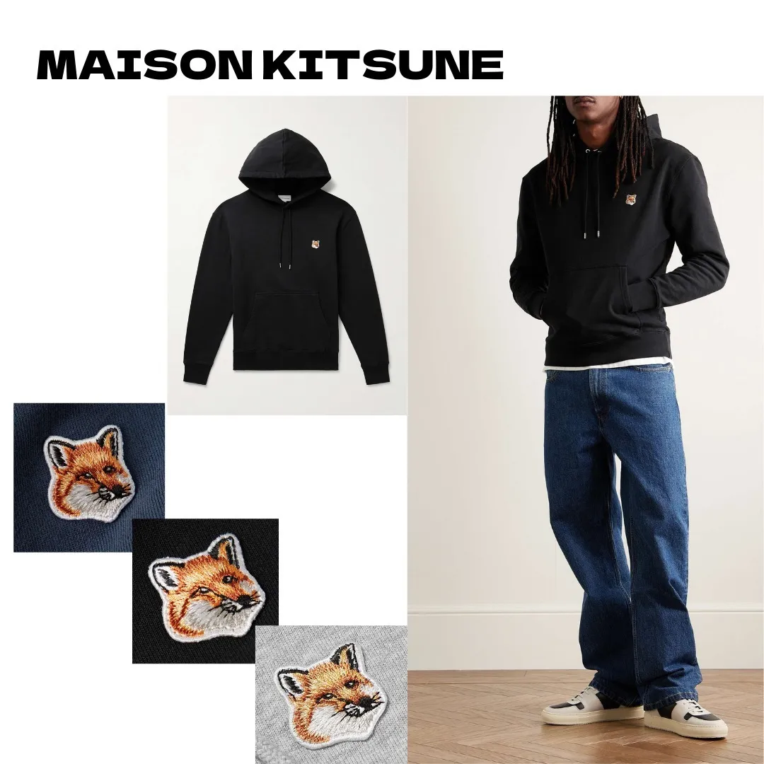 MAISON KITSUNE  |Pullovers Unisex Street Style Long Sleeves Plain Logo